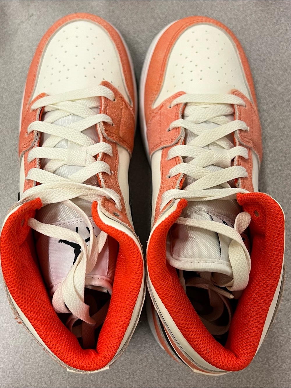 Air Jordan 1 Retro Grade School Youth 6 (W 7.5) in Coral Pink White Black - Picture 6 of 11